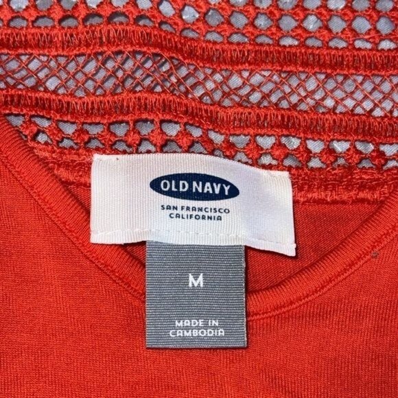 Old Navy  Sleeveless Tank Top With Mesh Back Detail Size M - Picture 5 of 7